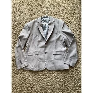 NWT Mage Male Men's Single-Breasted Blazer Jacket Career Formal Gray Size XL
